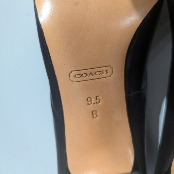Coach Ellin Black pointed toe leather pump size 9.5B - Picture 11 of 12